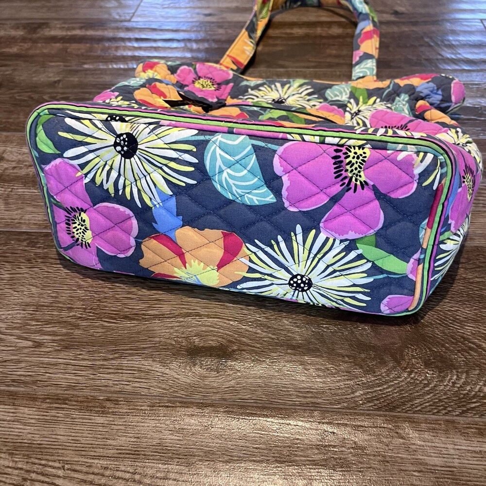 Vera Bradley Jazzy Blooms Bag Medium Floral Shoulder Double Strap Purse Tote - Picture 2 of 9